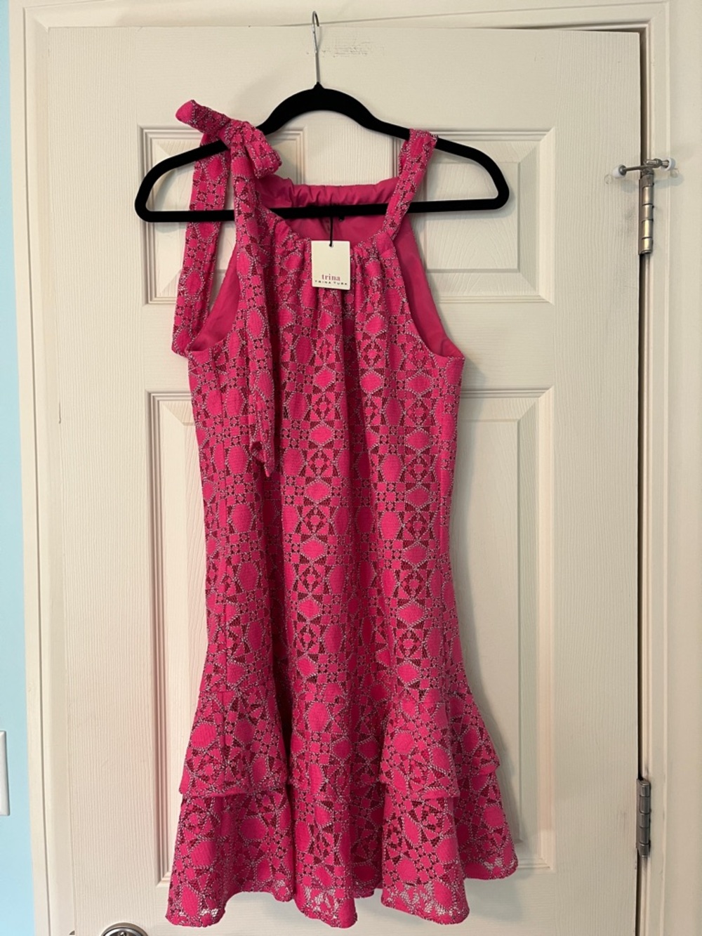 NWT!!! Trina Turk Hot Pink  Oleander Mini Dress - Originally 248.00